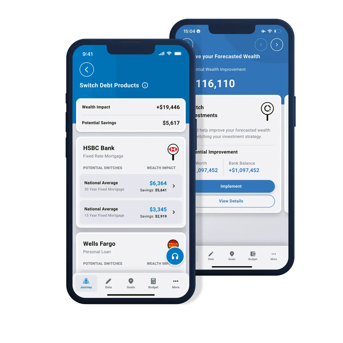 The app shown on a mobile phone
