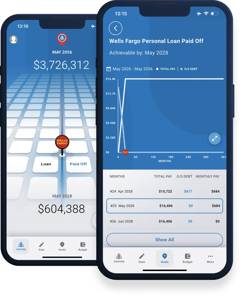 App screen showing a loan paid off ahead of its maturity date