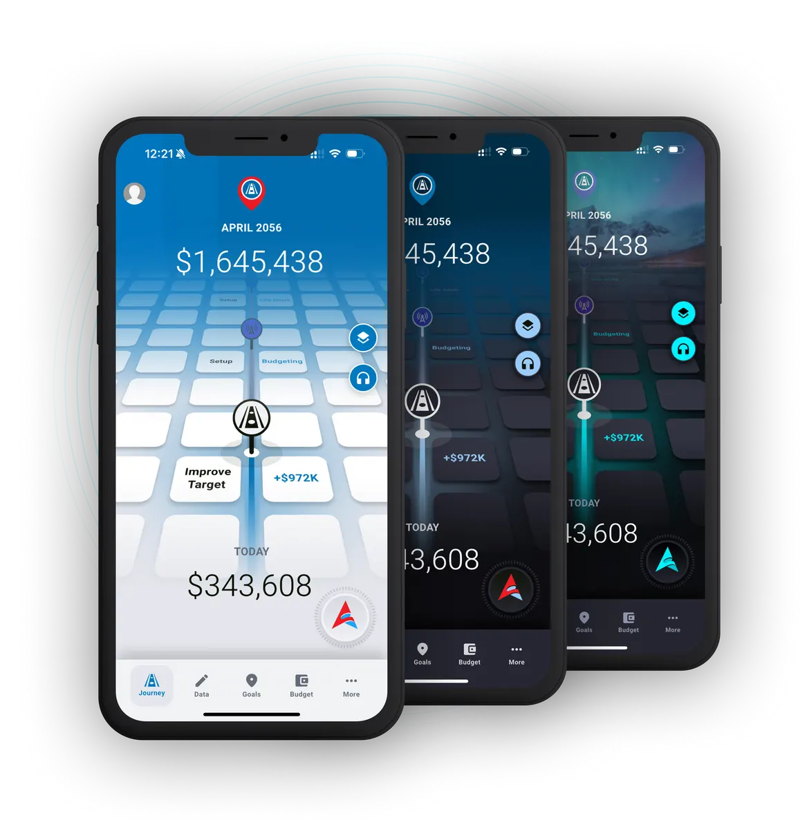 App shown with the matrix theme