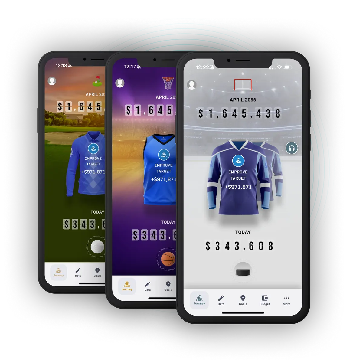 App shown with the sports theme